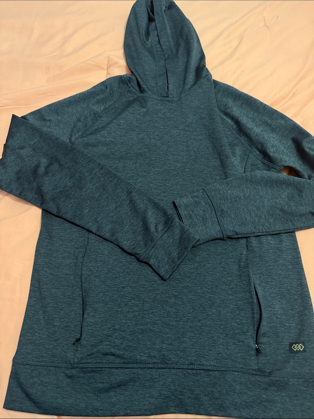 Men's Teal Hoodie Sweatshirt - Performance Pullover